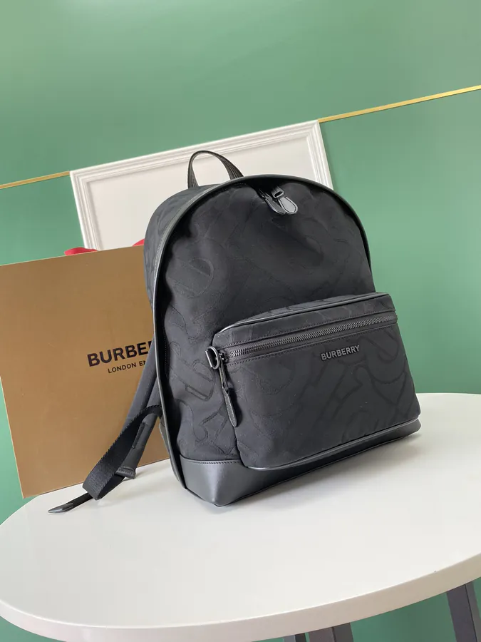 B Brand New Backpack with Signature Grained Design