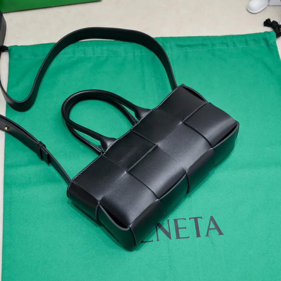 Mini East West Arco Tote Handbag with Detachable Strap