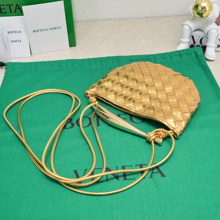 BV Mini Sardine Elegant Artistic Bag with Gold Plating
