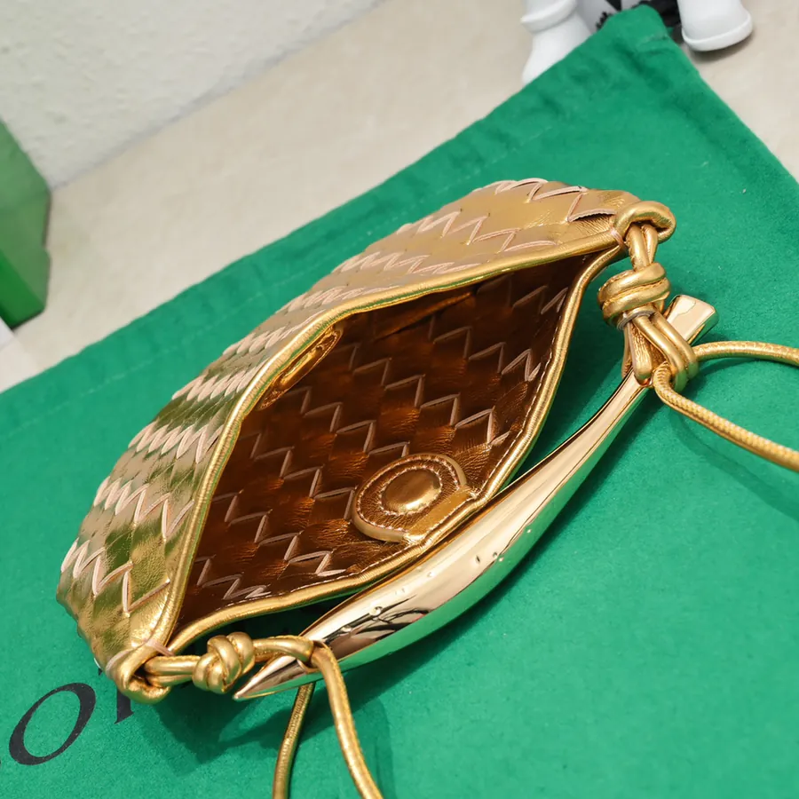 BV Mini Sardine Elegant Artistic Bag with Gold Plating