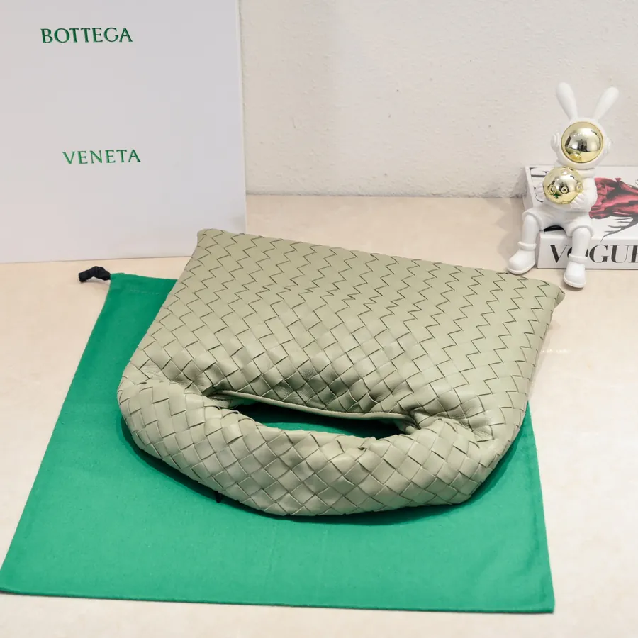 Bv New Mini HOP Bag with Leather Weave Handle