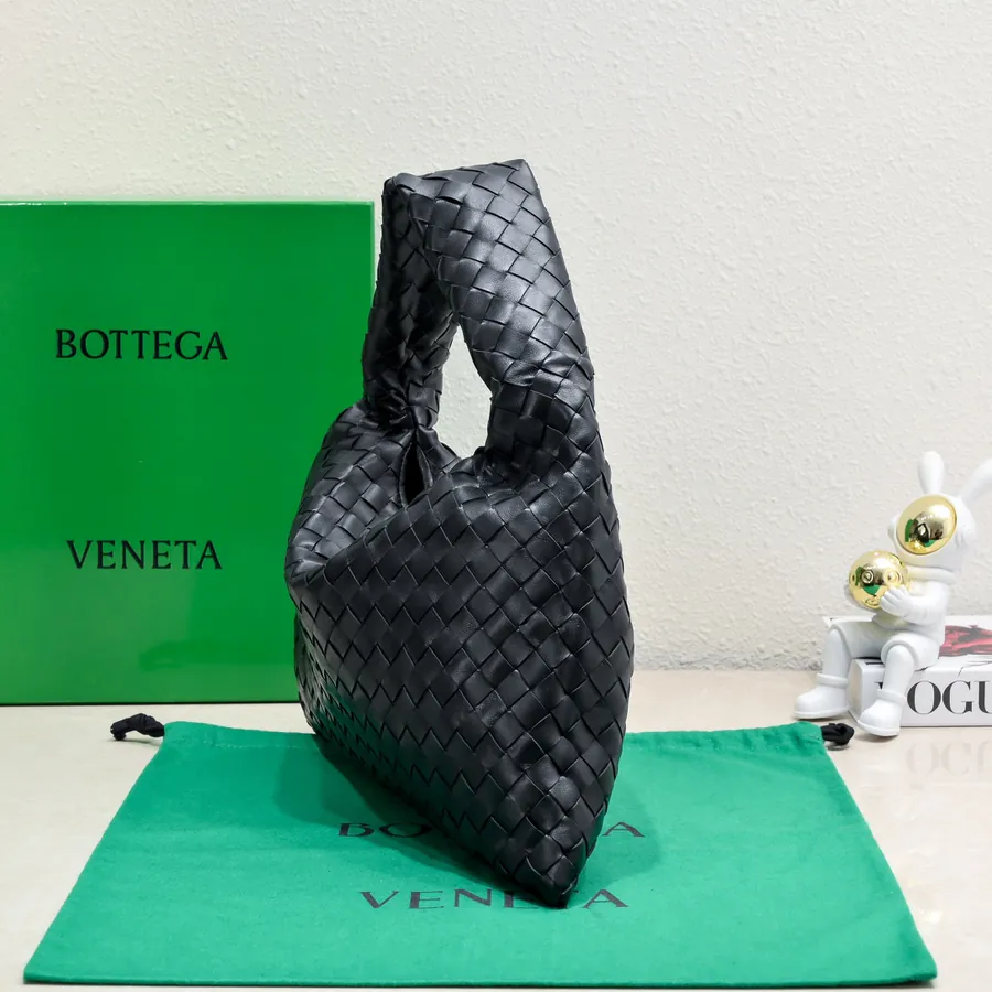 Bv New Mini HOP Bag with Woven Leather Handle