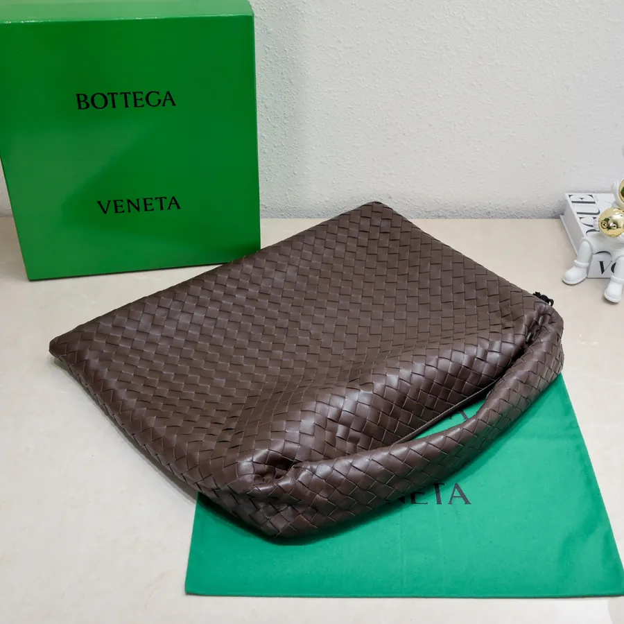 New Large HOP Bag by Bv, Grained Calfskin and Leather Handle