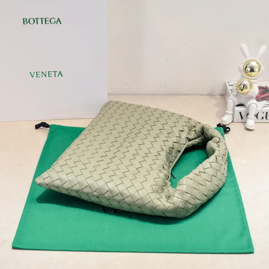 Bv New Mini HOP Bag with Woven Leather Handle