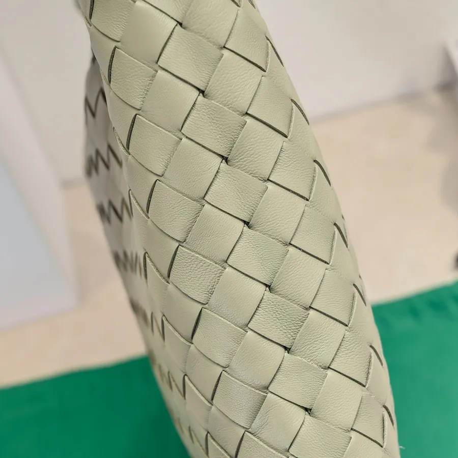 Bv New Mini HOP Bag with Woven Leather Handle