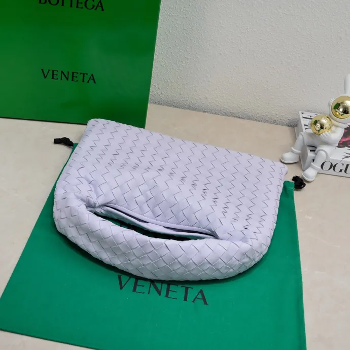 Bv New Mini HOP Bag with Grained Calfskin and Woven Handles