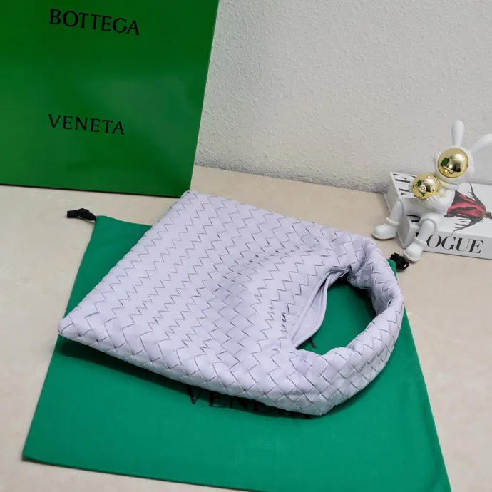 Bv New Mini HOP Bag with Grained Calfskin and Woven Handles