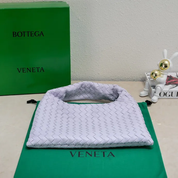Bv New Mini HOP Bag with Grained Calfskin and Woven Handles
