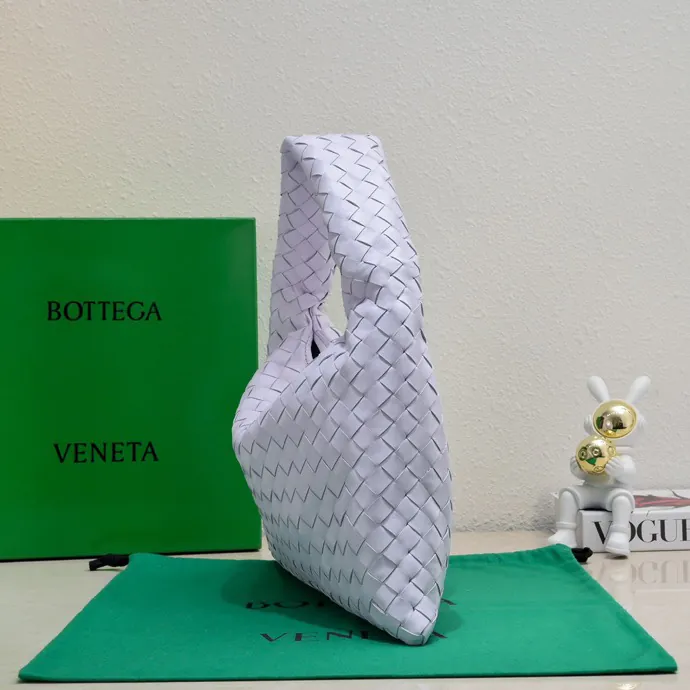 Bv New Mini HOP Bag with Grained Calfskin and Woven Handles