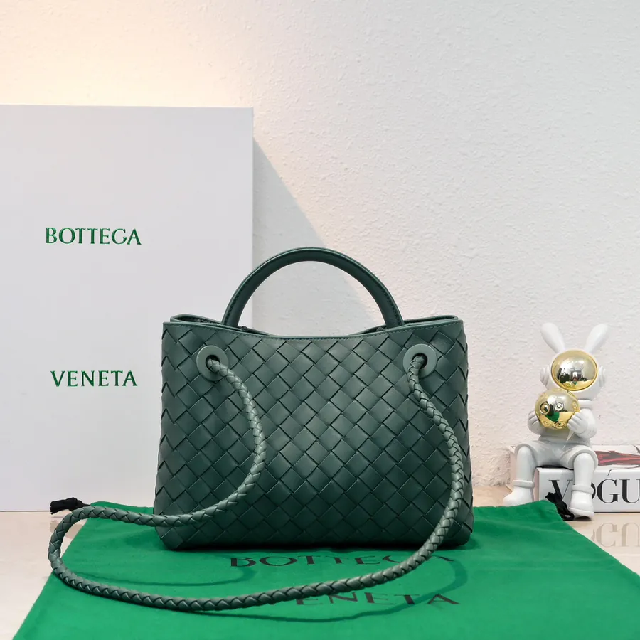 B Intrecciato Leather Mini Tote with Slide Strap