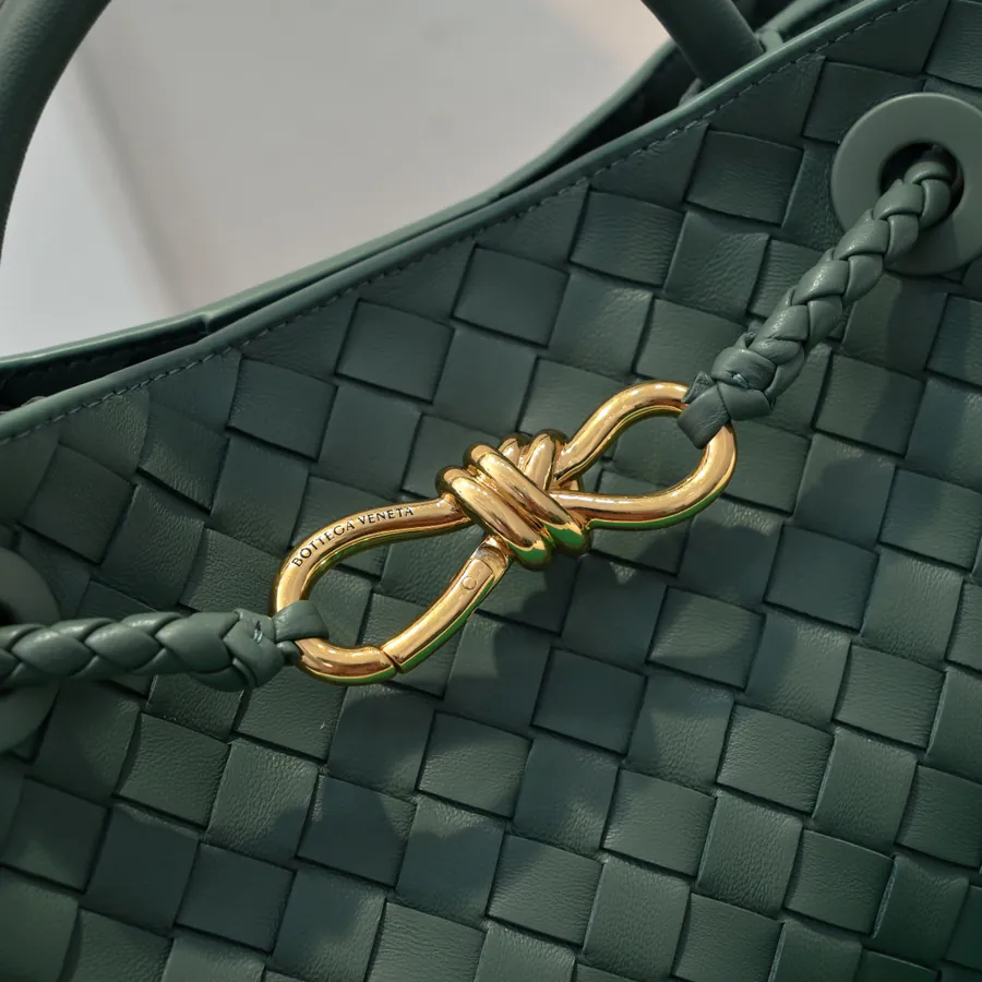 B Intrecciato Leather Mini Tote with Slide Strap