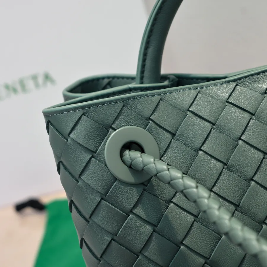 B Intrecciato Leather Mini Tote with Slide Strap
