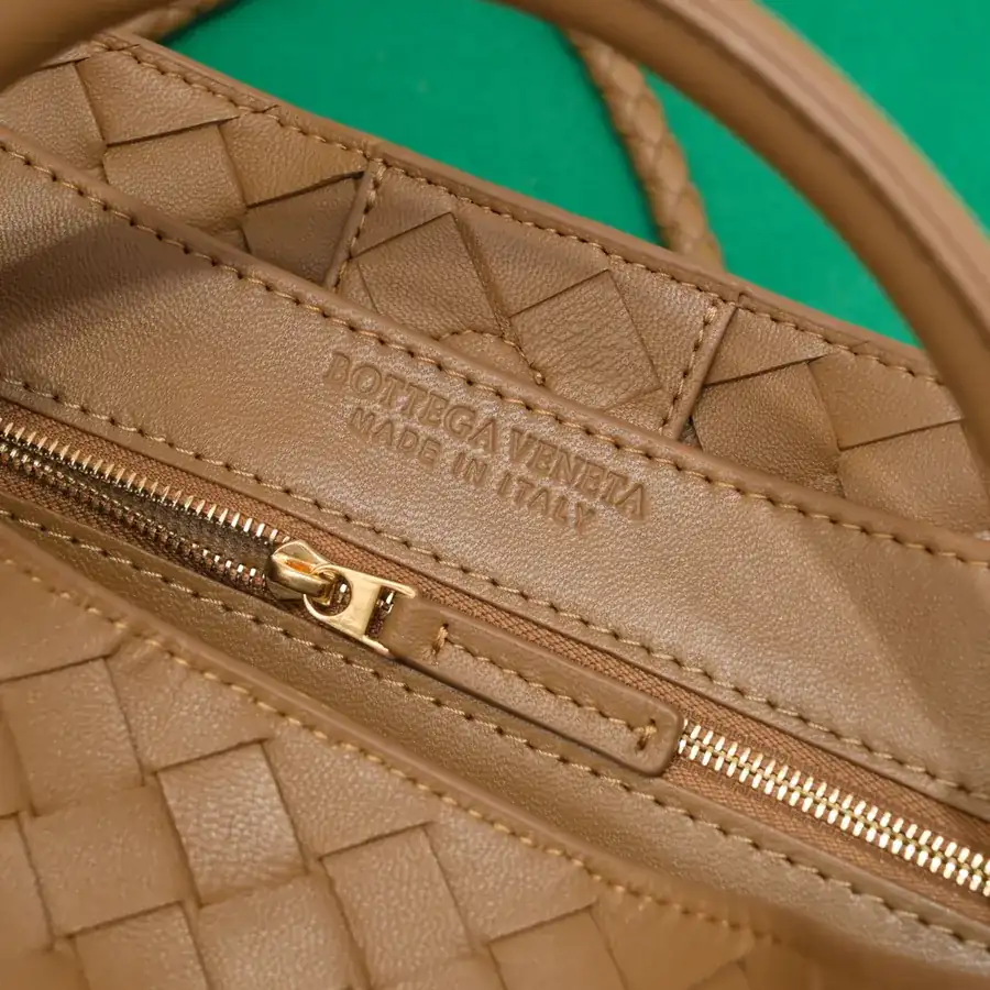 B Intrecciato Leather Mini Tote with Adjustable Strap