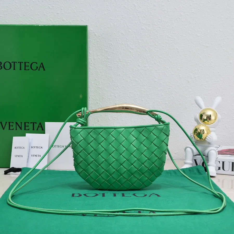 BV Mini Sardine Bag Elegant Design with 24k Gold Plating