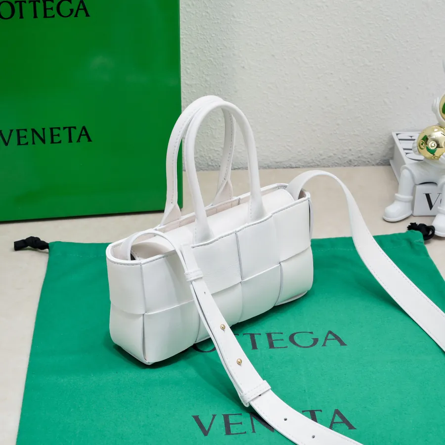 Mini East West Arco Tote Handbag with Detachable Strap