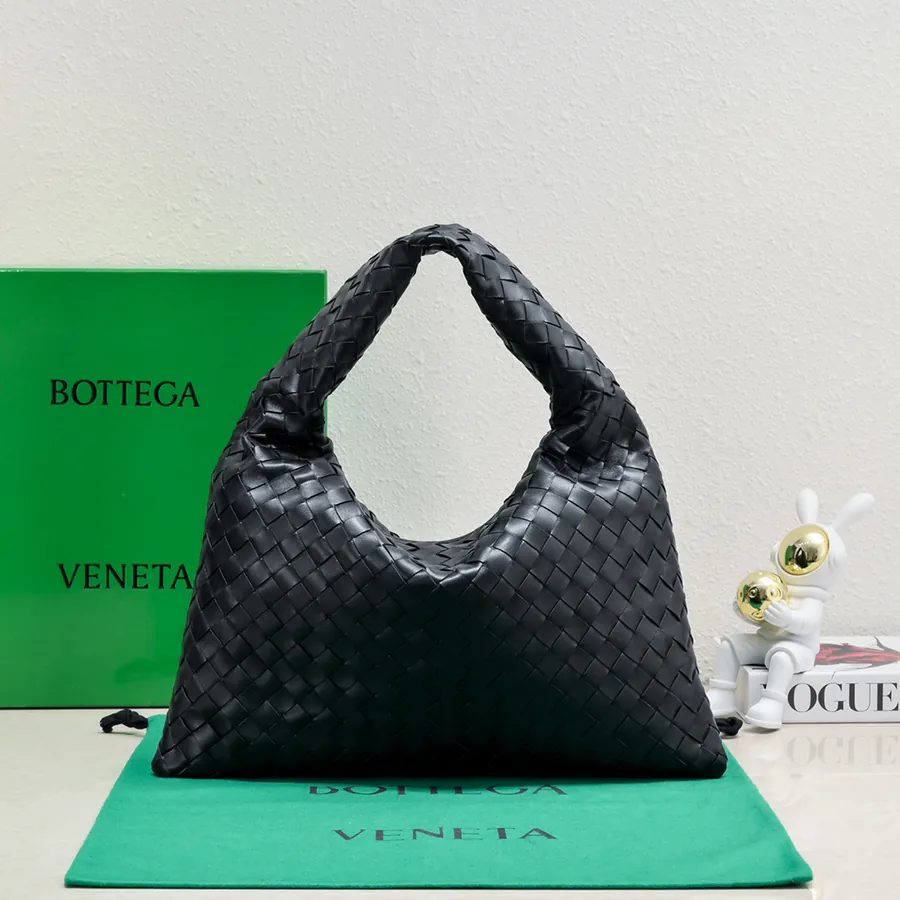Bv New Mini HOP Bag with Woven Leather Handle