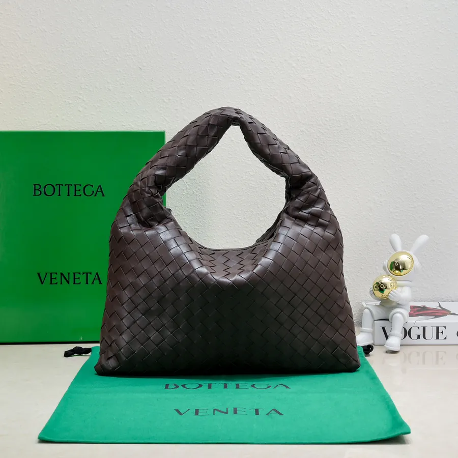 Bv New Mini HOP Bag with Leather Weave Handle