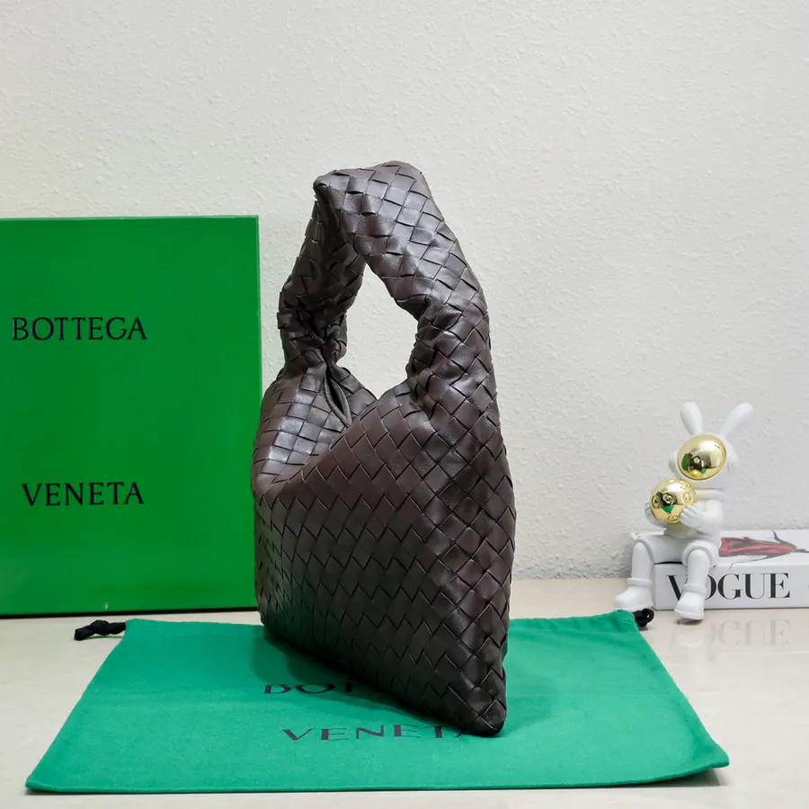Bv New Mini HOP Bag with Leather Weave Handle