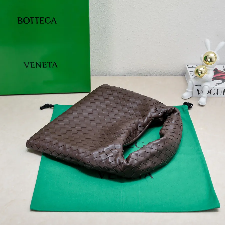 Bv New Mini HOP Bag with Leather Weave Handle