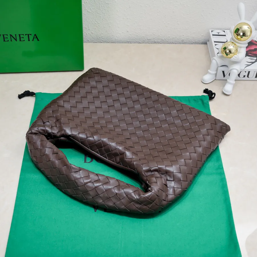 Bv New Mini HOP Bag with Leather Weave Handle
