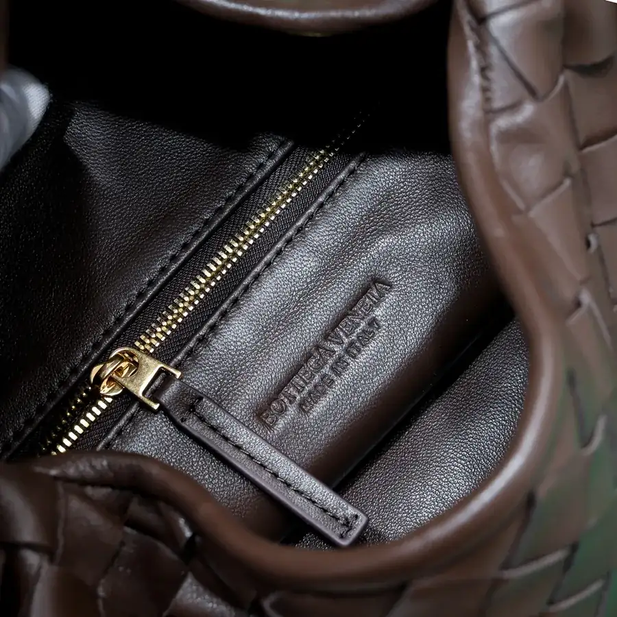 Bv New Mini HOP Bag with Leather Weave Handle