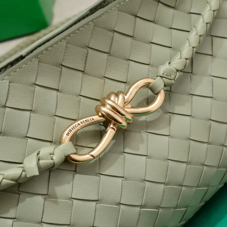 Bottega Veneta Andiamo Handbag Classic Leather Weave with Gold Tassel