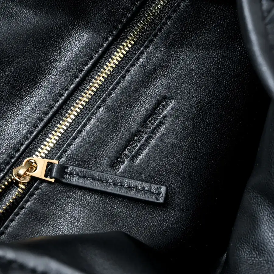 Bv New Large HOP Bag with Entire Leather Weave Handle