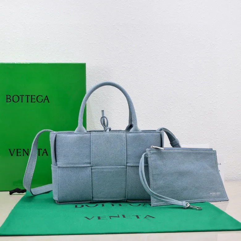 Batch 730 BV Denim Tote Shopping Bag Mini