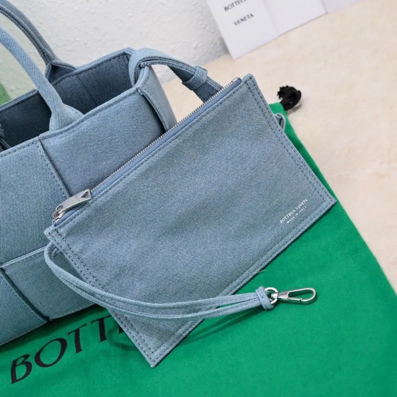 Batch 730 BV Denim Tote Shopping Bag Mini