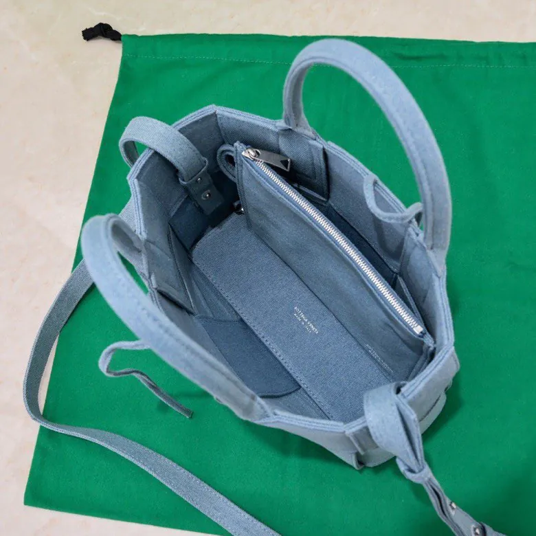 Batch 730 BV Denim Tote Shopping Bag Mini