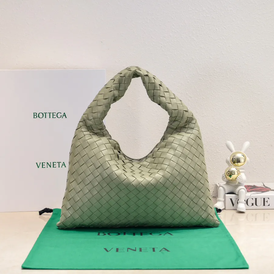 Bv New Mini HOP Bag with Pyramid Shape and Double Closure