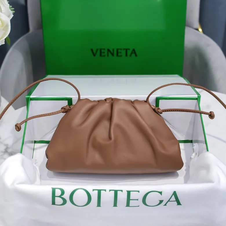 Bottega Veneta Pouch Cloud Bag in Caramel