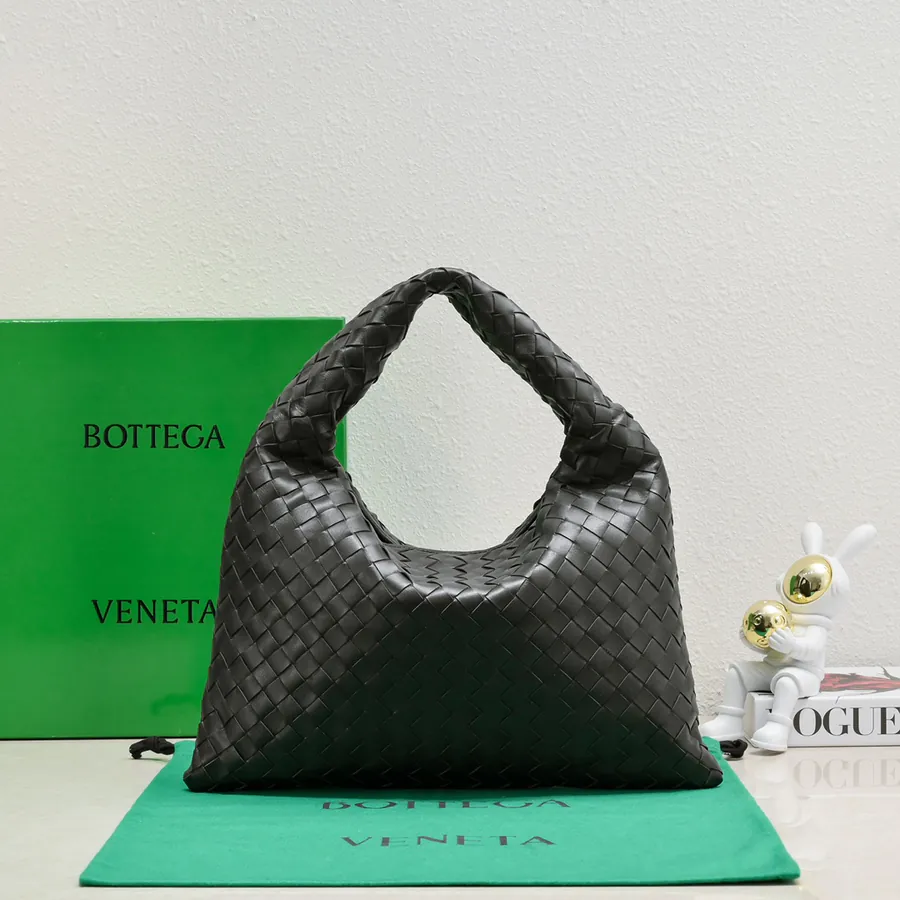 Bv New Mini HOP Bag with Woven Leather Handle