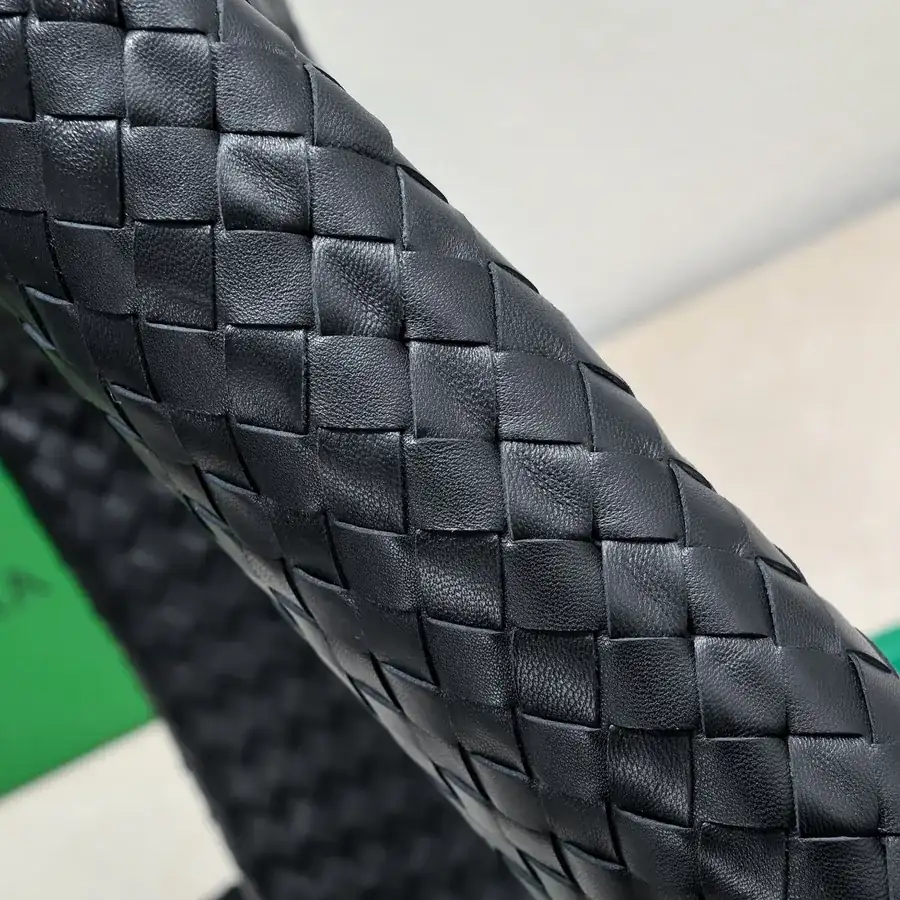 Bv New Large HOP Bag with Entire Leather Weave Handle
