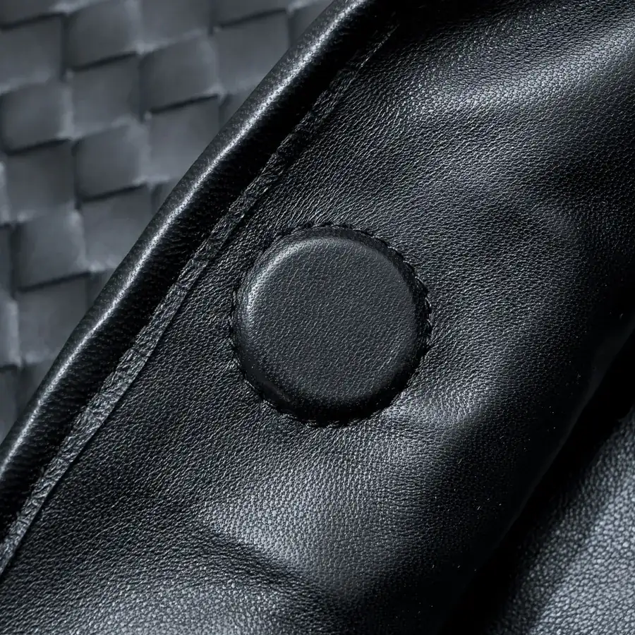 Bv New Large HOP Bag with Entire Leather Weave Handle