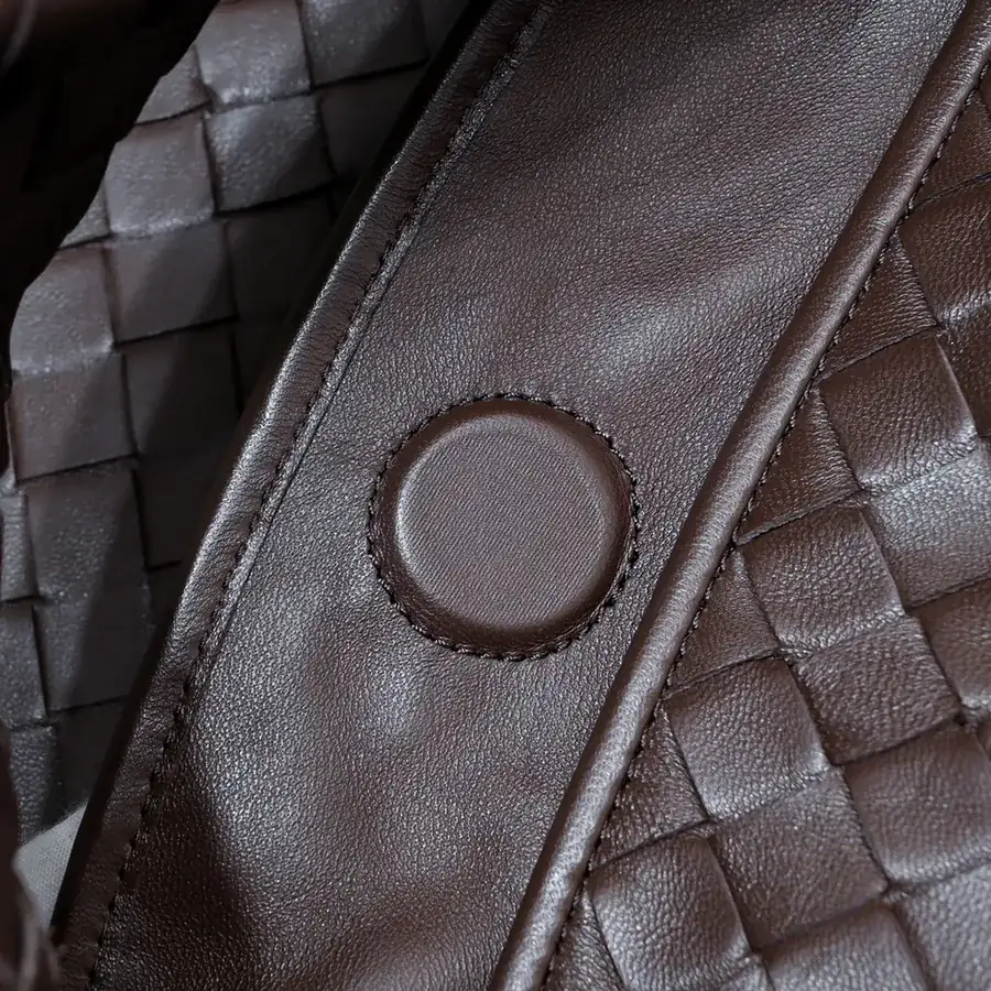 Bv New Large HOP Bag with Entire Leather Weave Handle