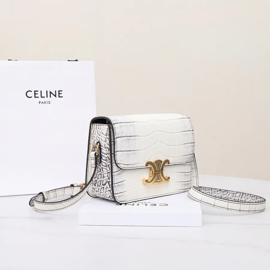 Exclusive New Design Italy Handmade Himalaya White Crocodile Grain Calfskin Tote