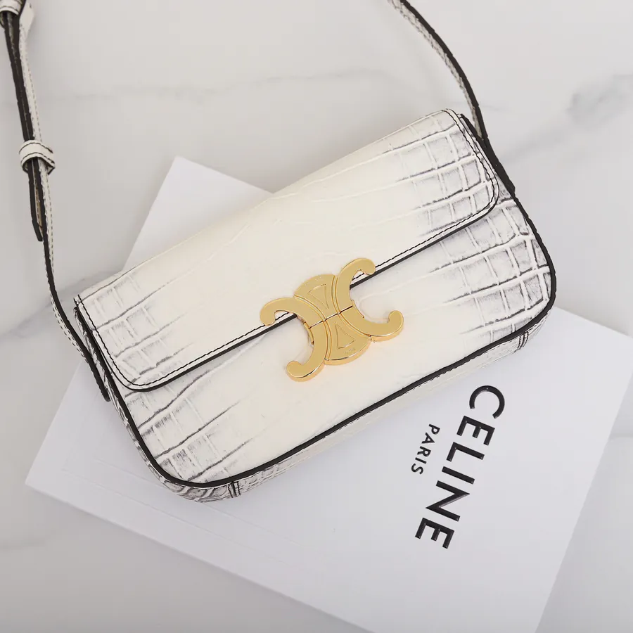 Italy Exclusive New Design Handbag Premium Original, Grained Calfskin, Himalaya White