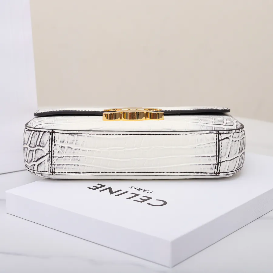 Italy Exclusive New Design Handbag Premium Original, Grained Calfskin, Himalaya White