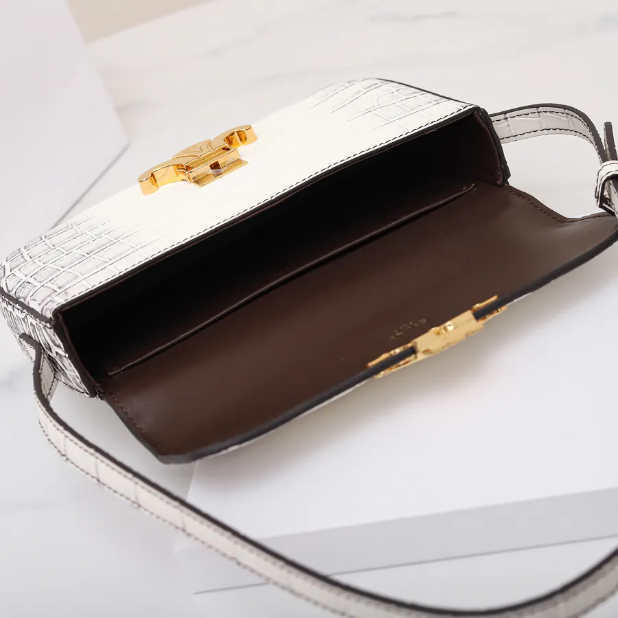 Italy Exclusive New Design Handbag Premium Original, Grained Calfskin, Himalaya White