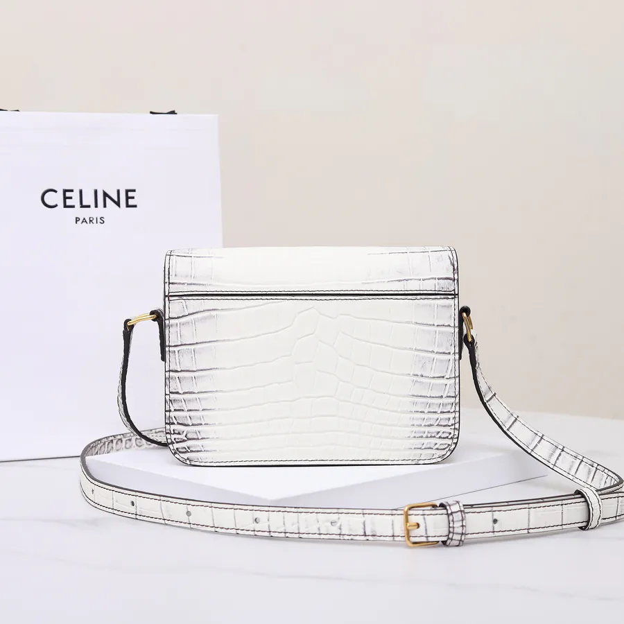 Exclusive New Design Italy Handmade Himalaya White Crocodile Grain Calfskin Tote