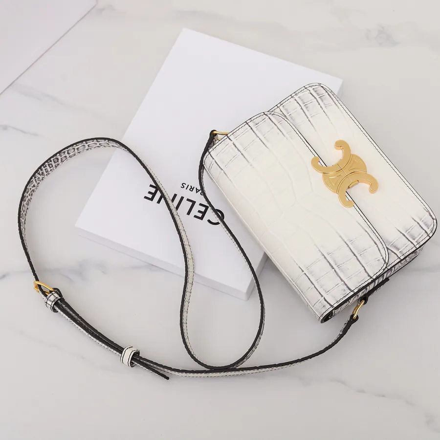 Exclusive New Design Italy Handmade Himalaya White Crocodile Grain Calfskin Tote