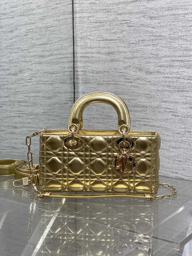 D Joy Mini Bucket Bag in Gold