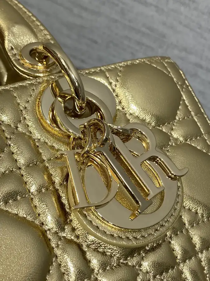 D Joy Mini Bucket Bag in Gold