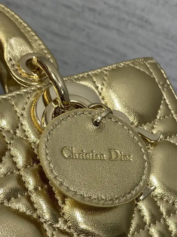 D Joy Mini Bucket Bag in Gold