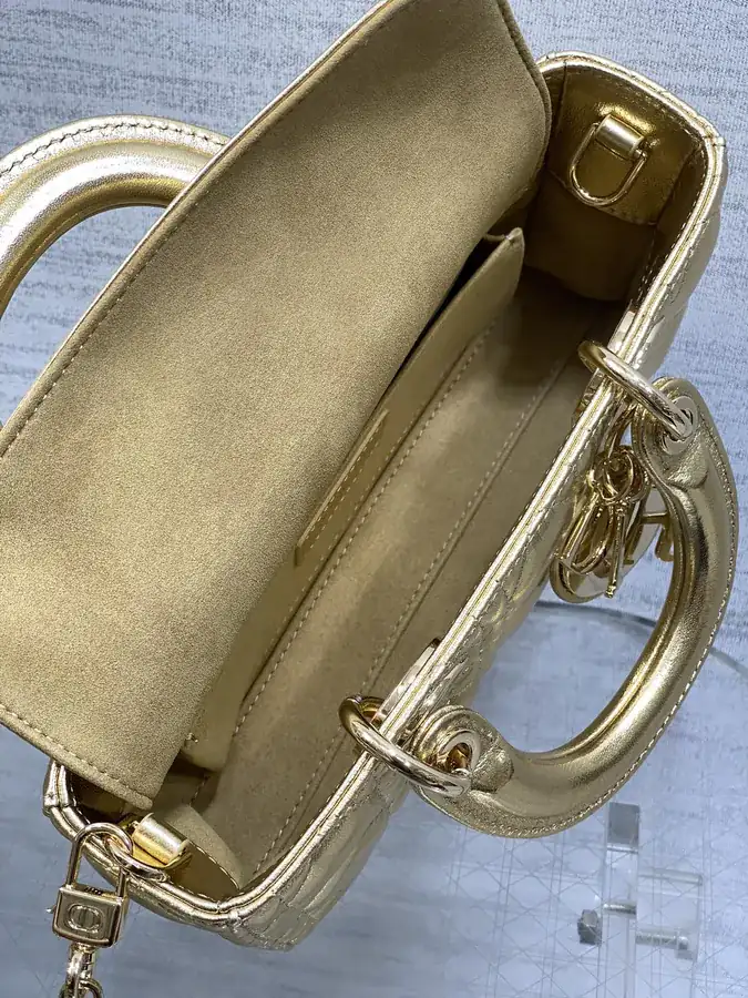 D Joy Mini Bucket Bag in Gold