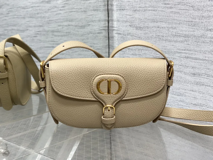 Bobby Series Handbag Grained Calfskin, Adjustable Strap
