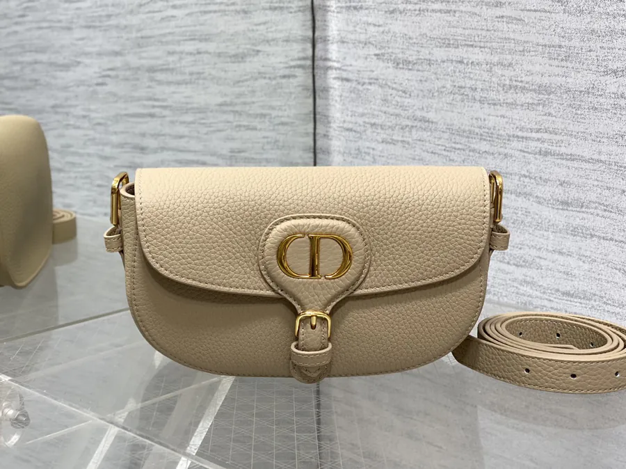 Bobby Series Handbag Grained Calfskin, Adjustable Strap