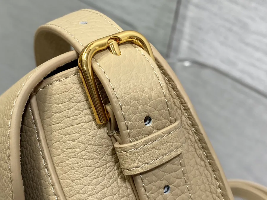 Bobby Series Handbag Grained Calfskin, Adjustable Strap