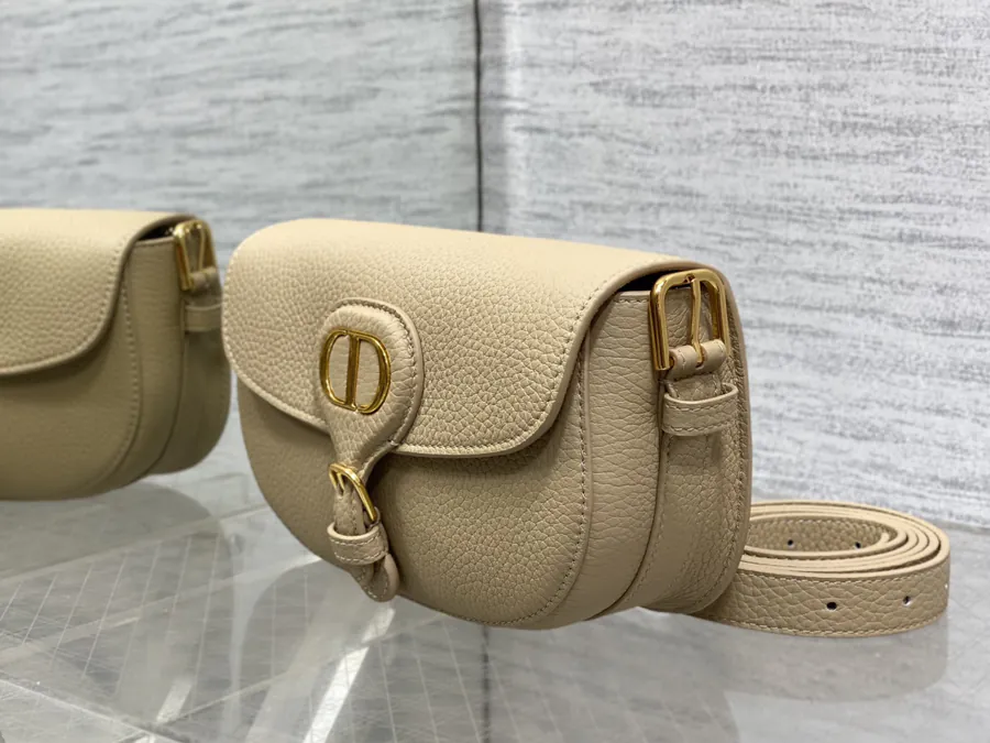 Bobby Series Handbag Grained Calfskin, Adjustable Strap